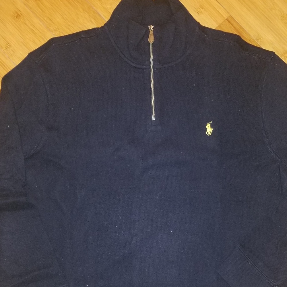 Polo half zipper sweater